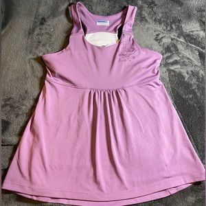 Novara Purple Athletic Tank with Built in bra Pockets in Back Size S.